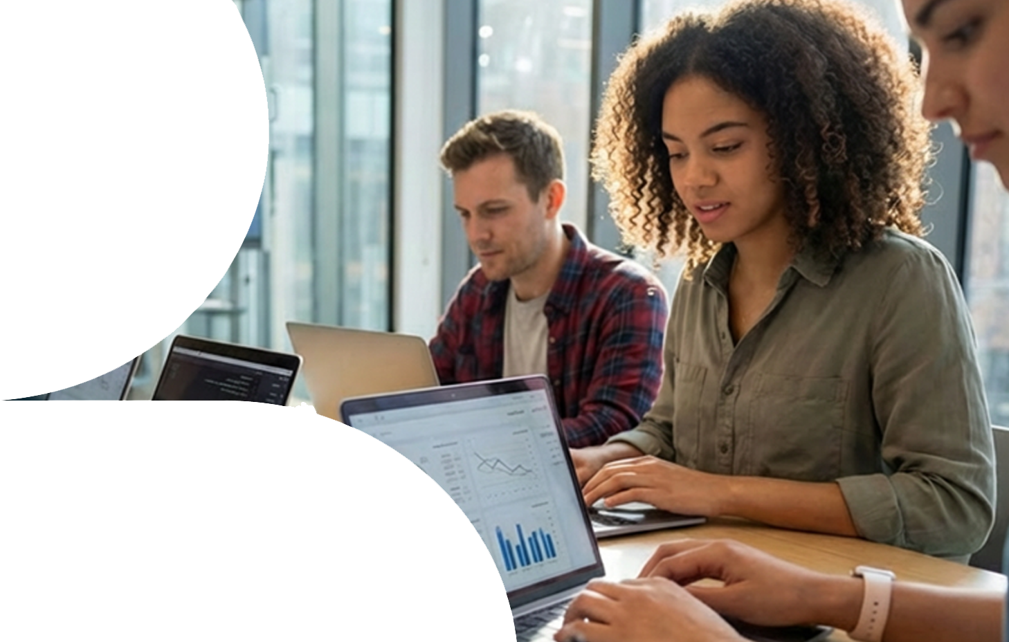 Students working together