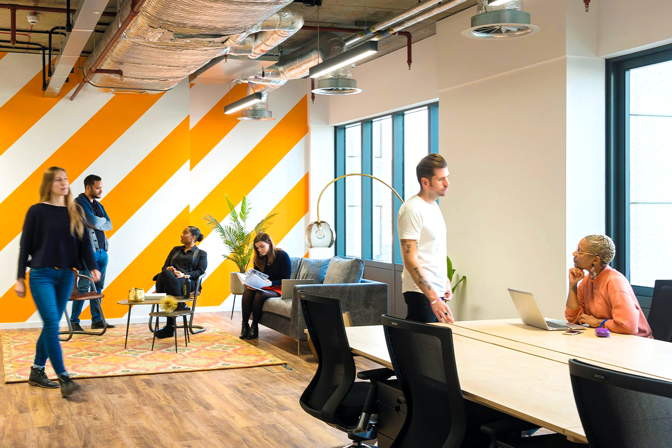 Students enjoying ice cream on campus